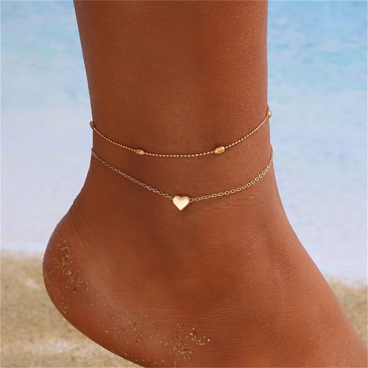 Simple Chain Anklet for Women – Gold Leg Chain Beach Foot Jewelry 3pcs Set Women’s Jewelry Simple Chain Anklet for Women – Gold Leg Chain Beach Foot Jewelry 3pcs Set Women's Jewelry KDBazar