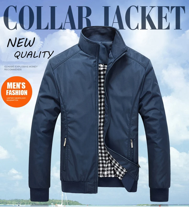 Stand Collar Jacket for Men New Casual Jackets Stand Collar Jacket for Men New Casual Jackets