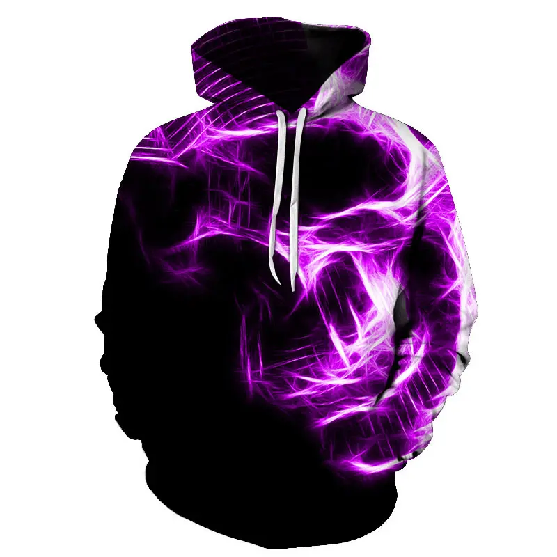 Unique 3D Printed Hoodies Canada Blue Flaming Unique 3D Printed Hoodies Canada Blue Flaming