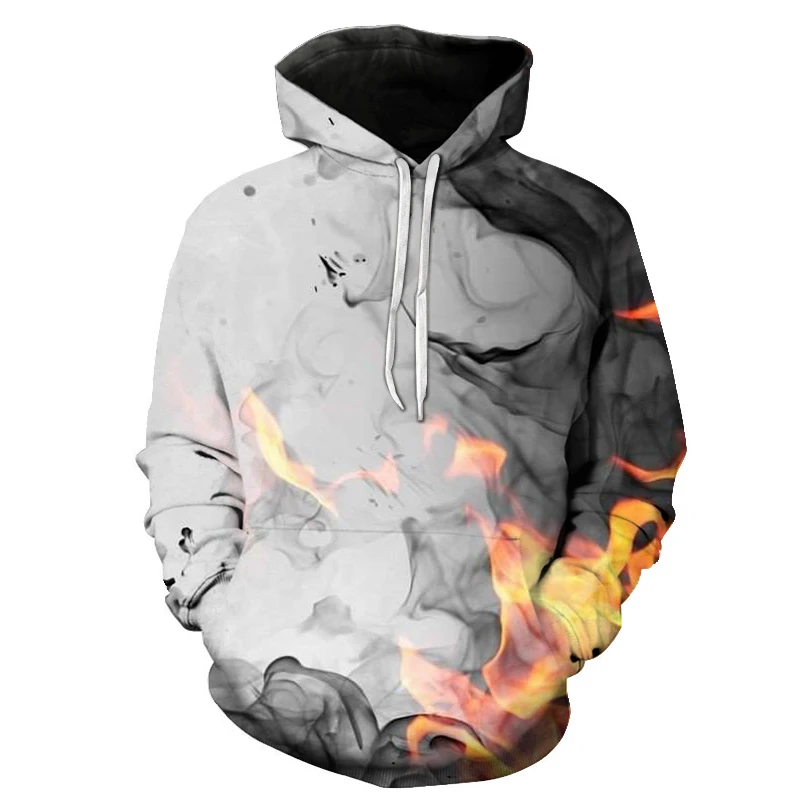 Unique 3D Printed Hoodies Canada Blue Flaming Unique 3D Printed Hoodies Canada Blue Flaming