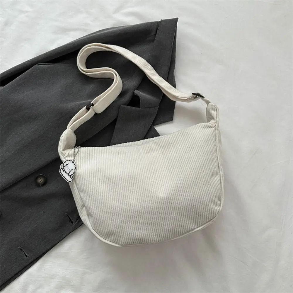 Women's Corduroy Shoulder Bag - Large Capacity Korean Style Handbag