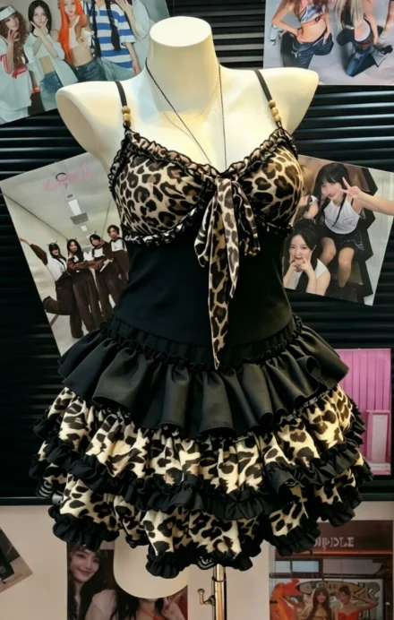 Leopard Print Mini Skirt for Women