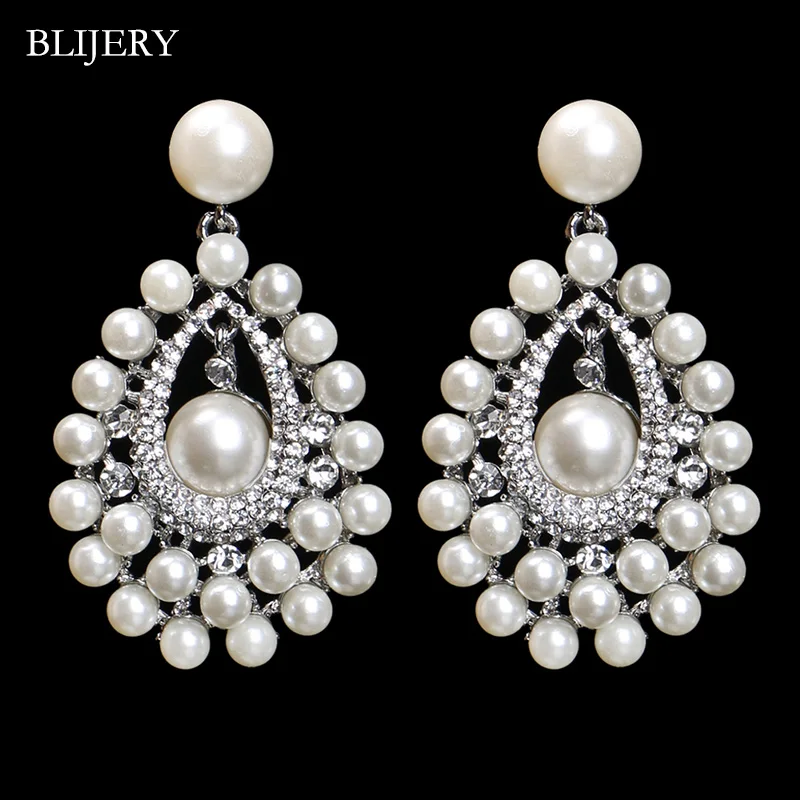 Pearl Drop Earrings for Bride - Elegant Wedding Jewellery