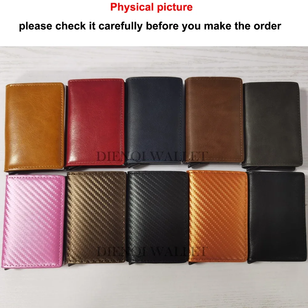 Anti Rfid Carbon Fiber ID Credit Card Holder Men Wallets Mini Automatic Pop up Bank Cardholder Case Minimalist Vallet Choice Anti Rfid Carbon Fiber ID Credit Card Holder Men Wallets Mini Automatic Pop up Bank Cardholder Case Minimalist Vallet Choice