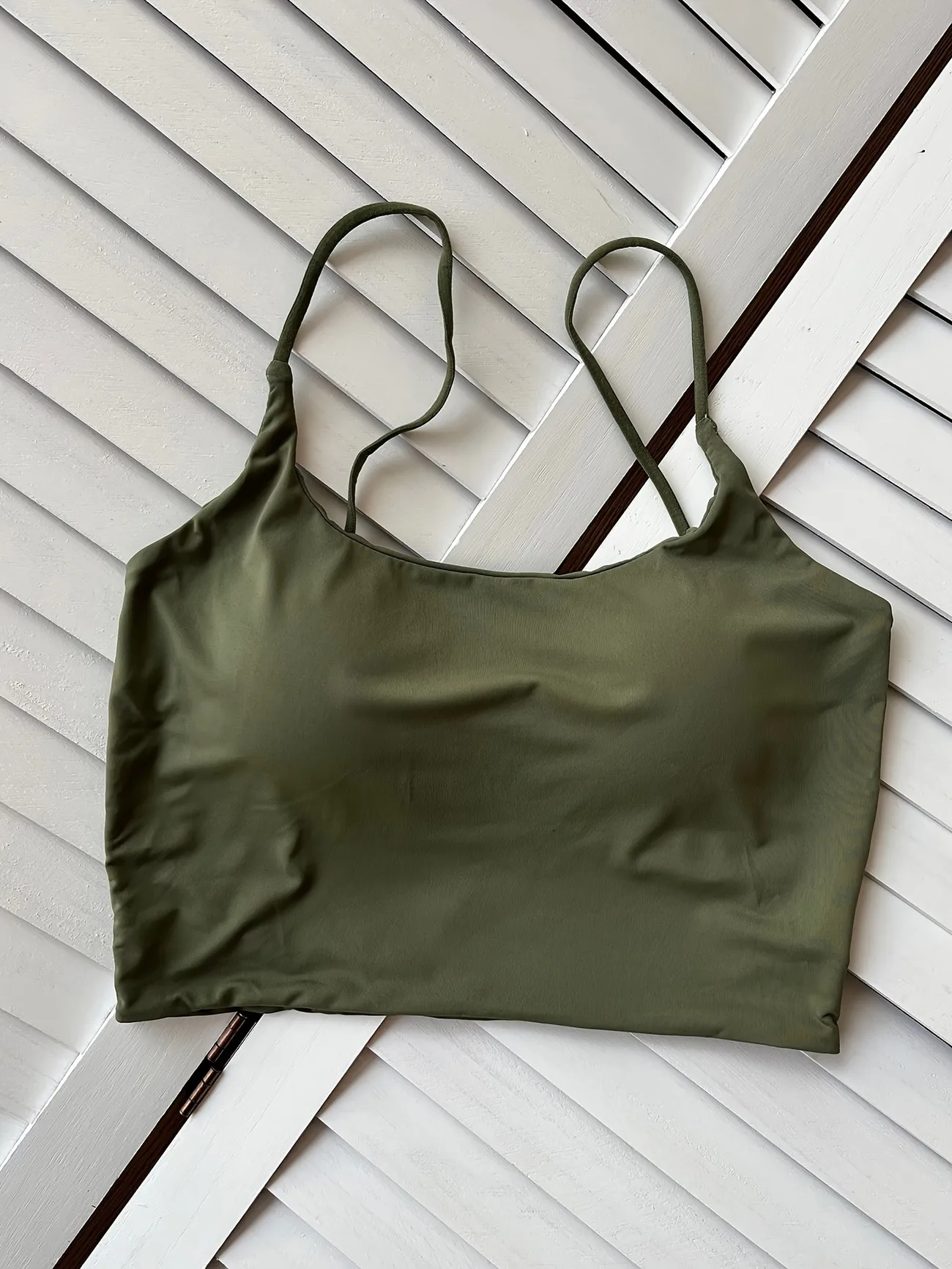 Seamless camisole top - blue Seamless camisole top in blue, worn as a standalone top