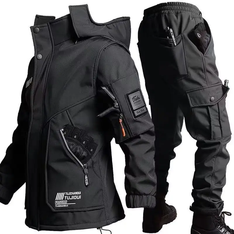2025 Men’S Motorcycle Jacket With Autumn And Winter Velvet Training Set Anti-Wear Waterproof Cold Resistant Jacket Holiday Gifts 2025 Men'S Motorcycle Jacket With Autumn And Winter Velvet Training Set Anti-Wear Waterproof Cold Resistant Jacket Holiday Gifts