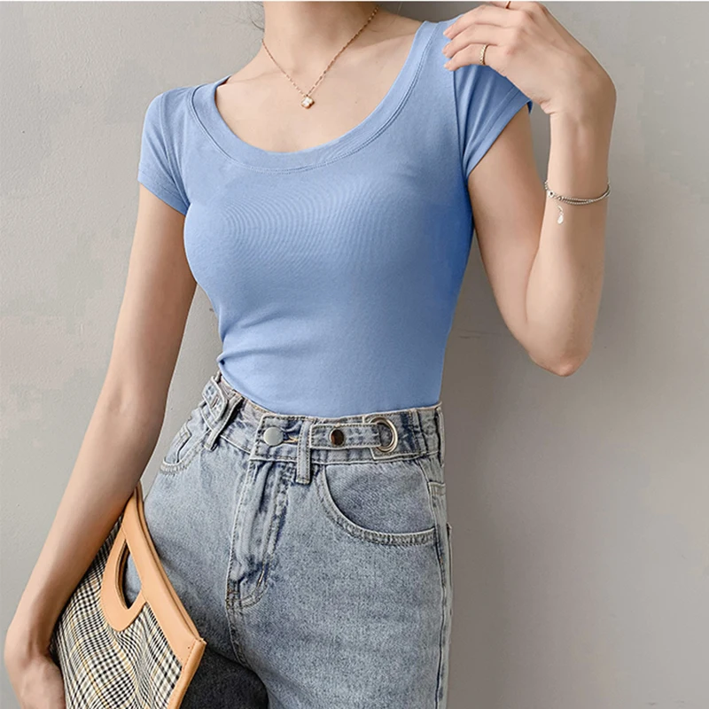 Solid Basic Tee – 100% Cotton Slim Fit O-Neck T-Shirt Solid Basic Tee – 100% Cotton Slim Fit O-Neck T-Shirt