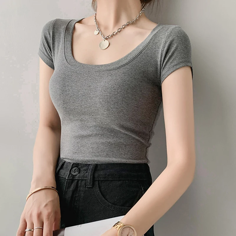 Solid Basic Tee – 100% Cotton Slim Fit O-Neck T-Shirt Solid Basic Tee – 100% Cotton Slim Fit O-Neck T-Shirt