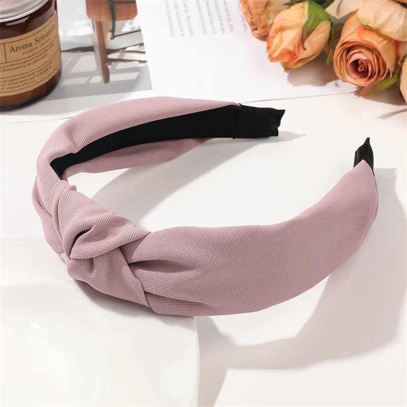 Minimalist Women Headbands Solid Twill Cloth Knotted Hairbands for Lady Girls Casual Shopping Travel Headpiece Accessories Minimalist Women Headbands Solid Twill Cloth Knotted Hairbands for Lady Girls Casual Shopping Travel Headpiece Accessories