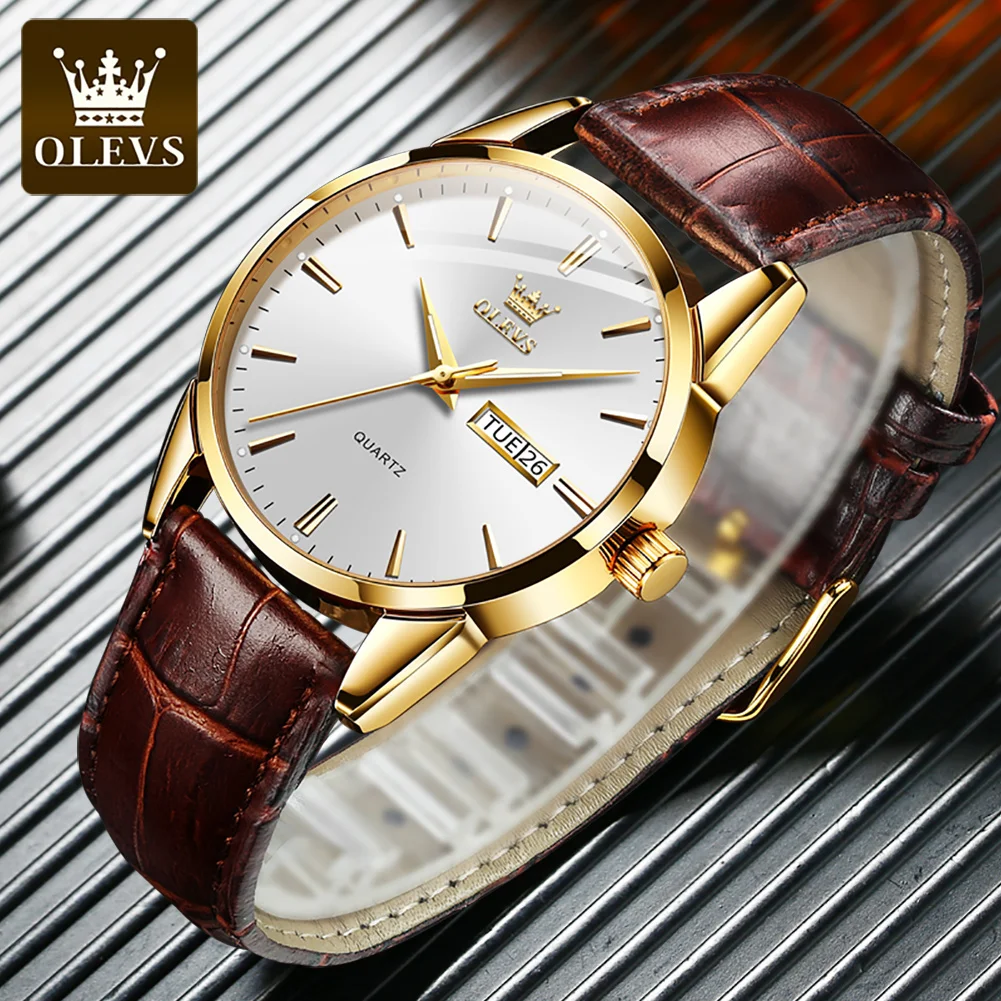 Leather Strap Chronograph Watch – Men’s Waterproof Business Watch Leather Strap Chronograph Watch – Men's Waterproof Business Watch
