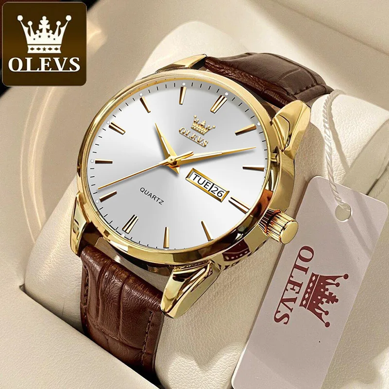 Leather Strap Chronograph Watch – Men’s Waterproof Business Watch Leather Strap Chronograph Watch – Men's Waterproof Business Watch