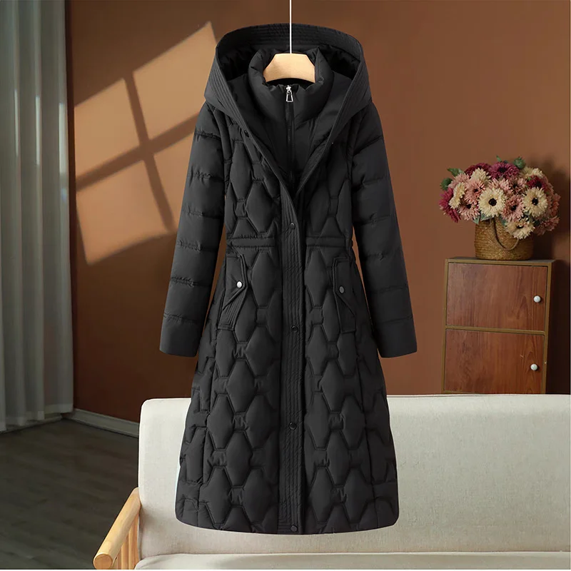 2025 Fashion Winter Long Parkas Women’s Down Cotton-padded Jacket Detachable-sleeve Coats Thicken Warm Overcoat Hooded Outerwear 2025 Fashion Winter Long Parkas Women's Down Cotton-padded Jacket Detachable-sleeve Coats Thicken Warm Overcoat Hooded Outerwear KDBazar