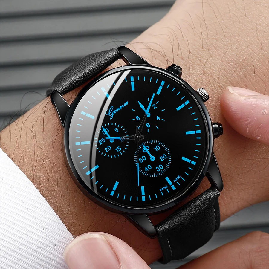 3PCS/Set Men Business Watches Casual Leather Band Analog Male’s Quartz Watch Necklace Bracelet Set 3PCS/Set Men Business Watches Casual Leather Band Analog Male's Quartz Watch Necklace Bracelet Set KDBazar