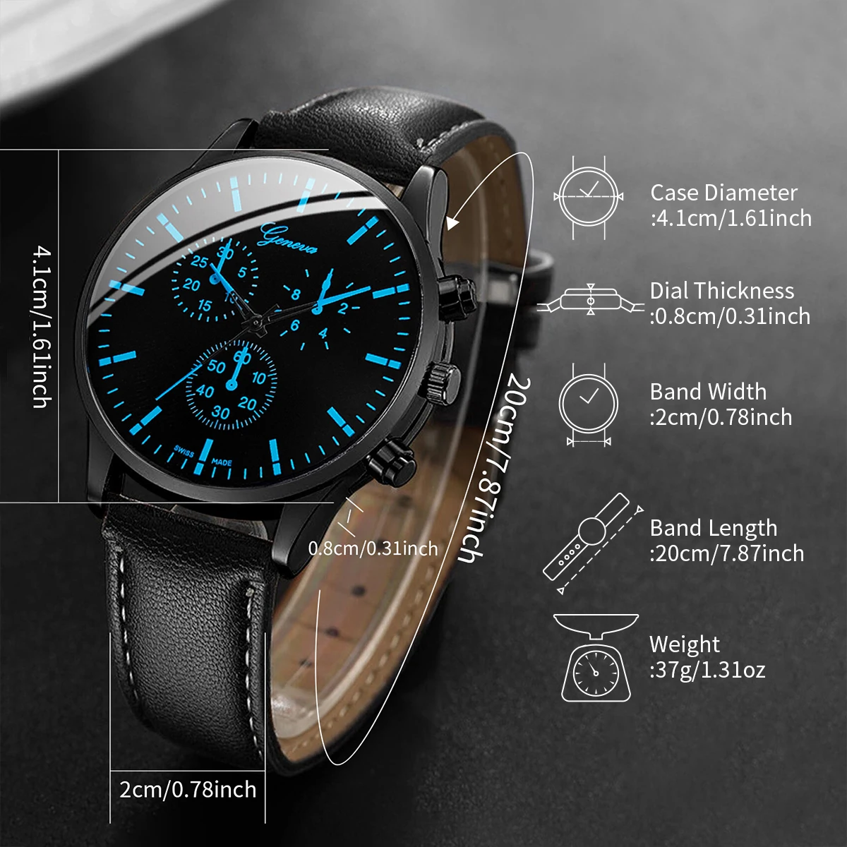 3PCS/Set Men Business Watches Casual Leather Band Analog Male’s Quartz Watch Necklace Bracelet Set 3PCS/Set Men Business Watches Casual Leather Band Analog Male's Quartz Watch Necklace Bracelet Set KDBazar