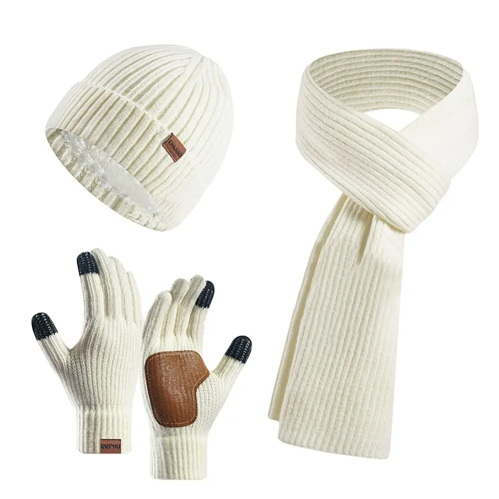 3Pcs/Set Warm Women Hats Scarf Gloves Set Ear Protection Soft Winter Warm Mitten Non-slip Touchscreen Gloves for Men Women 3Pcs/Set Warm Women Hats Scarf Gloves Set Ear Protection Soft Winter Warm Mitten Non-slip Touchscreen Gloves for Men Women KDBazar