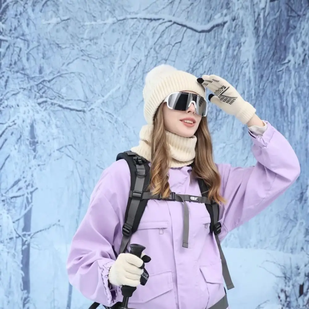 3pcs Fashion Solid Color Hat Scarf Gloves Set Wool Warm Thermal Knit Cap Thicken Neck Protector Winter Beanie Hat Outdoor 3pcs Fashion Solid Color Hat Scarf Gloves Set Wool Warm Thermal Knit Cap Thicken Neck Protector Winter Beanie Hat Outdoor KDBazar