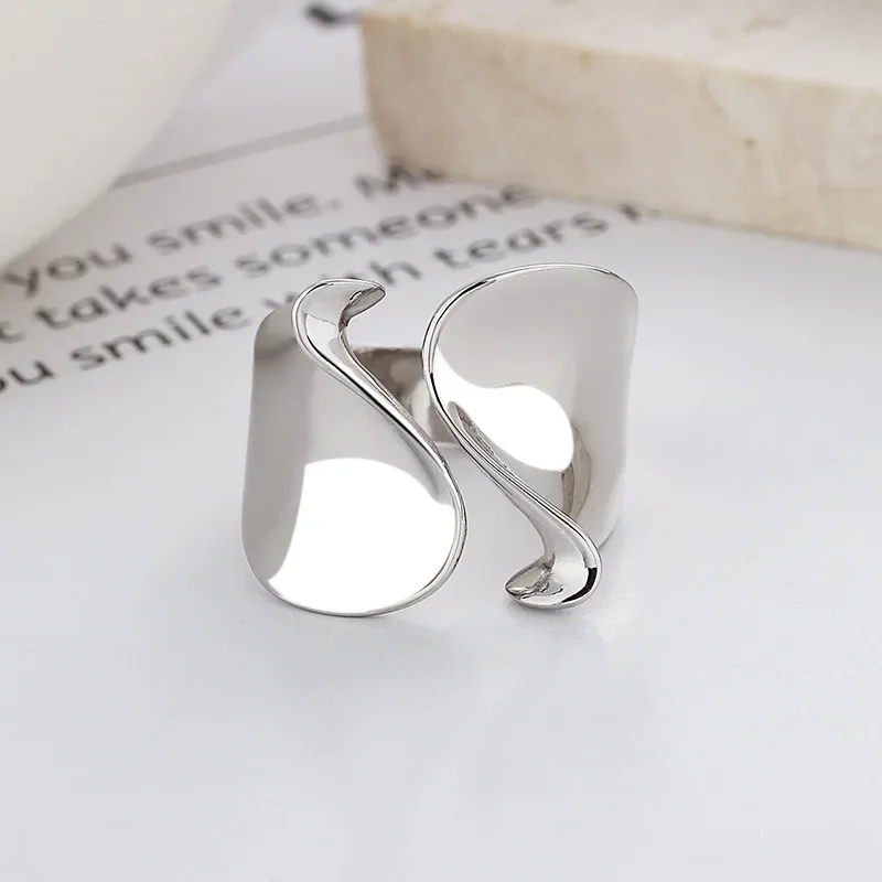 925 Sterling Silver Rings for Women Couple Minimalist Handmade Simple Big Open Ring Party Prevent Allergy Jewelry Holiday Gifts 925 Sterling Silver Rings for Women Couple Minimalist Handmade Simple Big Open Ring Party Prevent Allergy Jewelry Holiday Gifts KDBazar