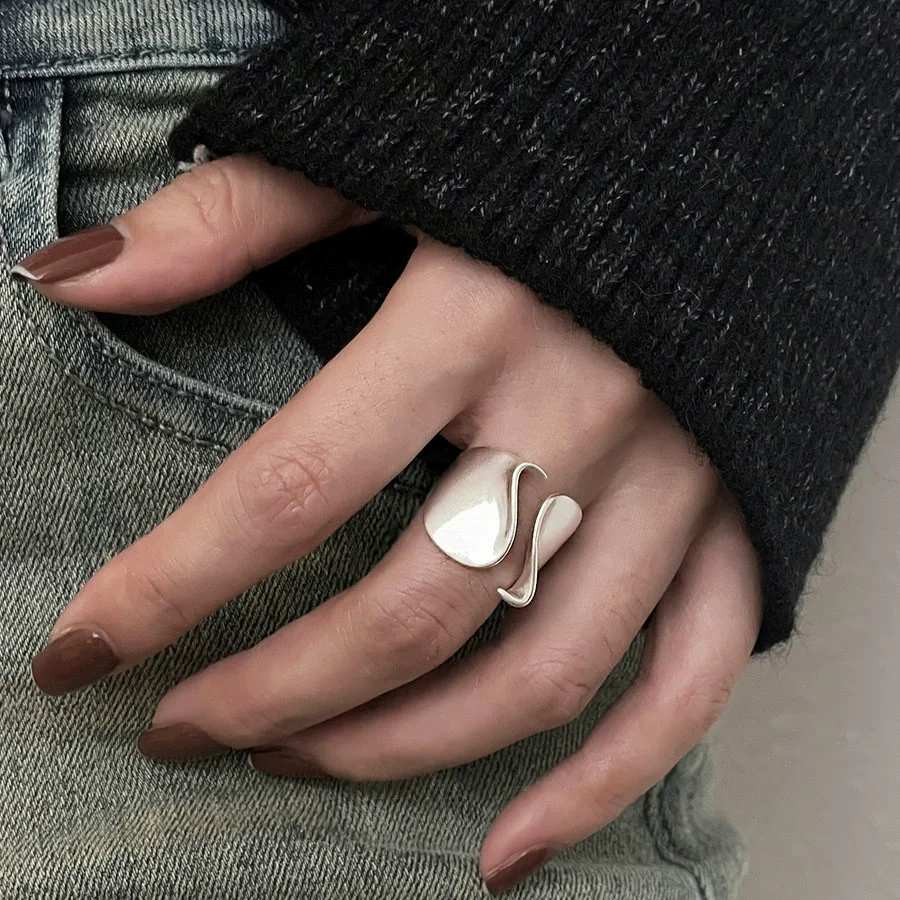 925 Sterling Silver Rings for Women Couple Minimalist Handmade Simple Big Open Ring Party Prevent Allergy Jewelry Holiday Gifts 925 Sterling Silver Rings for Women Couple Minimalist Handmade Simple Big Open Ring Party Prevent Allergy Jewelry Holiday Gifts KDBazar
