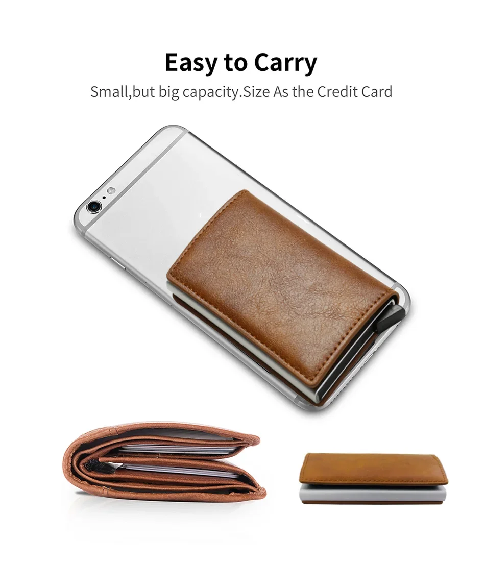 Anti Rfid Carbon Fiber ID Credit Card Holder Men Wallets Mini Automatic Pop up Bank Cardholder Case Minimalist Vallet Choice Anti Rfid Carbon Fiber ID Credit Card Holder Men Wallets Mini Automatic Pop up Bank Cardholder Case Minimalist Vallet Choice