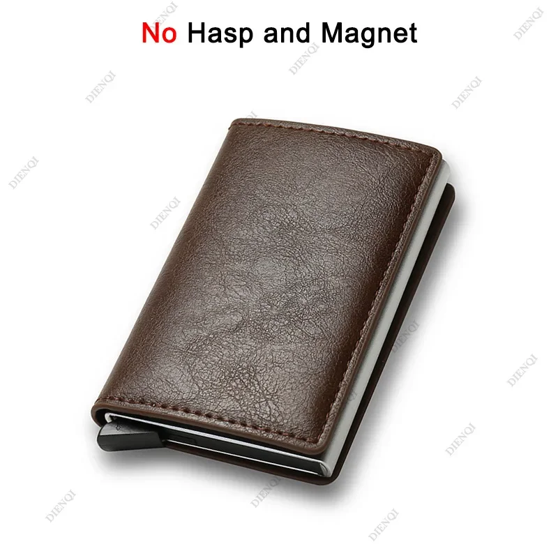 Anti Rfid Carbon Fiber ID Credit Card Holder Men Wallets Mini Automatic Pop up Bank Cardholder Case Minimalist Vallet Choice
