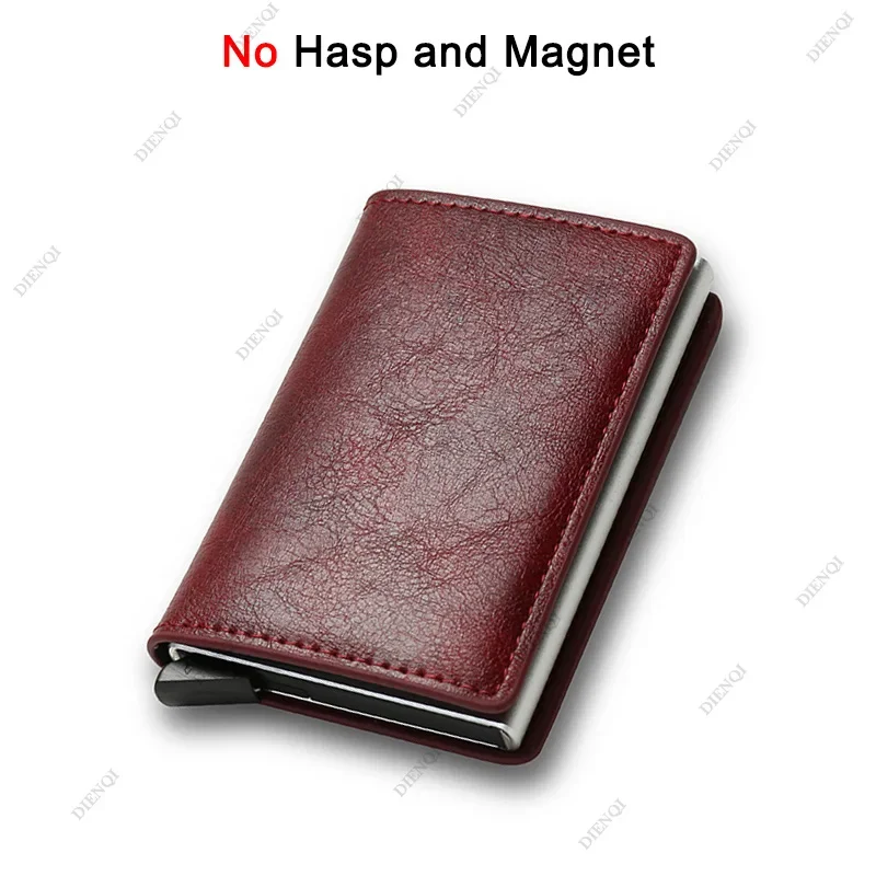 Anti Rfid Carbon Fiber ID Credit Card Holder Men Wallets Mini Automatic Pop up Bank Cardholder Case Minimalist Vallet Choice