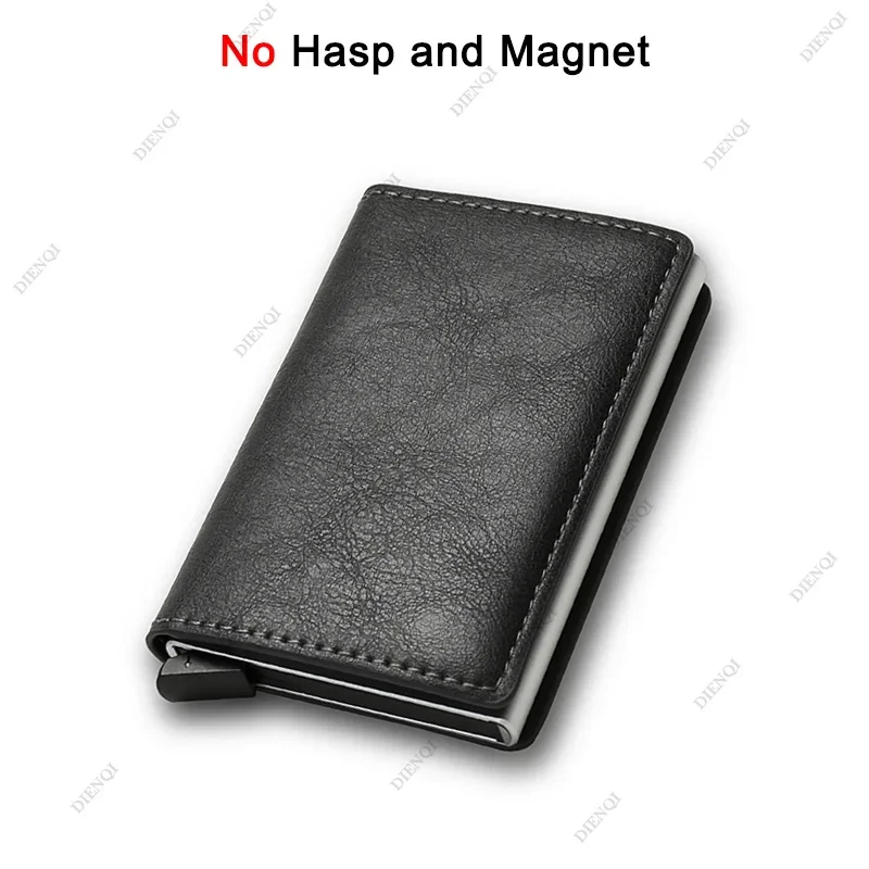 Anti Rfid Carbon Fiber ID Credit Card Holder Men Wallets Mini Automatic Pop up Bank Cardholder Case Minimalist Vallet Choice