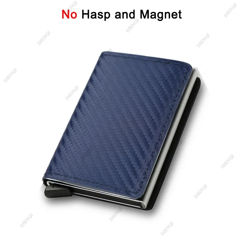 Anti Rfid Carbon Fiber ID Credit Card Holder Men Wallets Mini Automatic Pop up Bank Cardholder Case Minimalist Vallet Choice