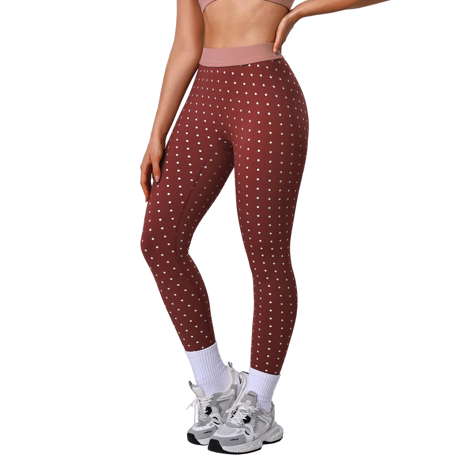 Barely-There 4-Way Stretch Polka Dot Print Compression Leggings High Waist Lift Ankle-Length for Outdoor Training Running Gym Leggings Women’s Fashion Workout Leggings Barely-There 4-Way Stretch Polka Dot Print Compression Leggings High Waist Lift Ankle-Length for Outdoor Training Running Gym Leggings Women's Fashion Workout Leggings KDBazar