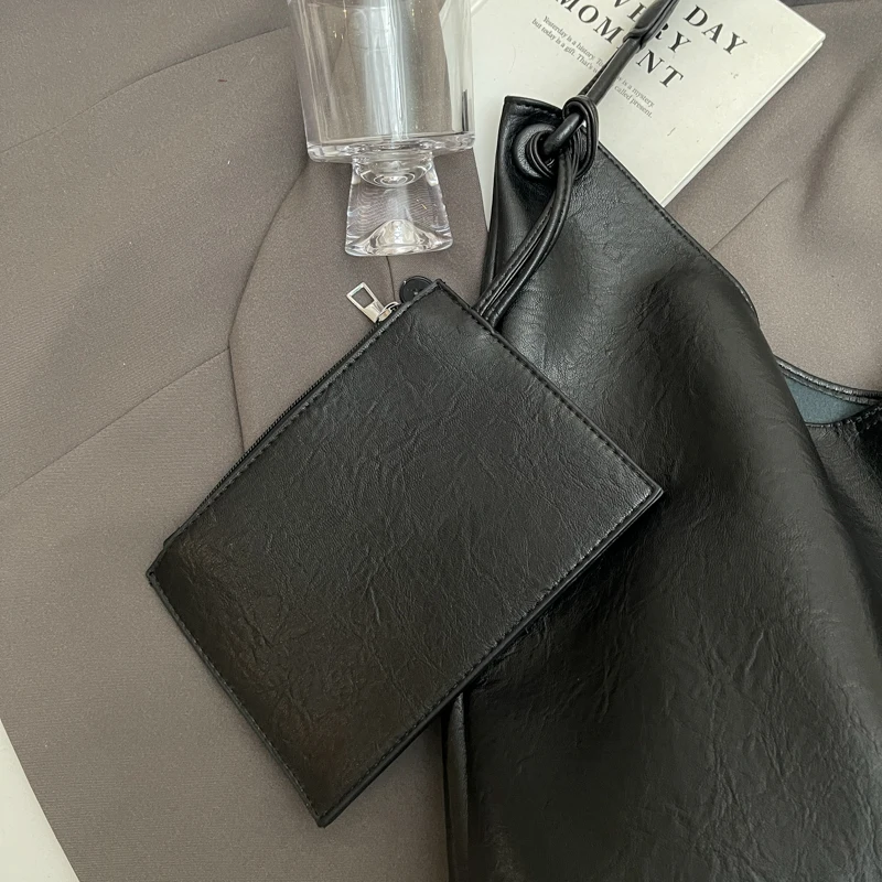 Burgundy 2-IN-1 Shoulder Tote Bags For Women Soft PU Leather Solid Color Large Capacity Shopping Hobo Bag With Coin Purse 2024 Burgundy 2-IN-1 Shoulder Tote Bags For Women Soft PU Leather Solid Color Large Capacity Shopping Hobo Bag With Coin Purse 2024 KDBazar