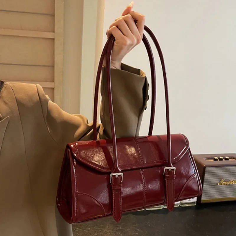 Burgundy Oil Wax Leather Tote – Magnetic Buckle Shoulder Bag Burgundy Purses Burgundy Oil Wax Leather Tote – Magnetic Buckle Shoulder Bag Burgundy Purses KDBazar
