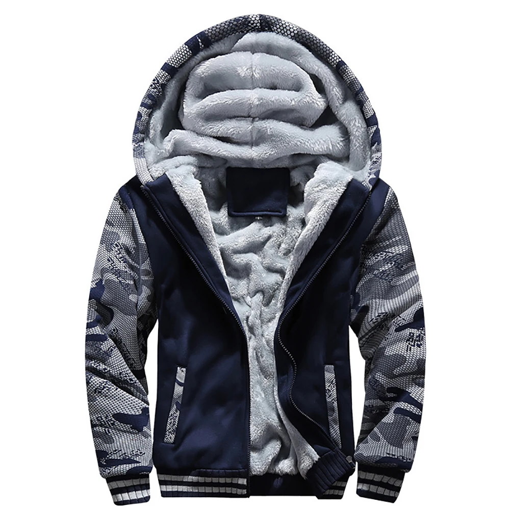 Camo Fleece Hoodie Jacket – Warm Winter Coat Camouflage Jackets Men Camo Fleece Hoodie Jacket - Warm Winter Coat Camouflage Jackets Men KDBazar