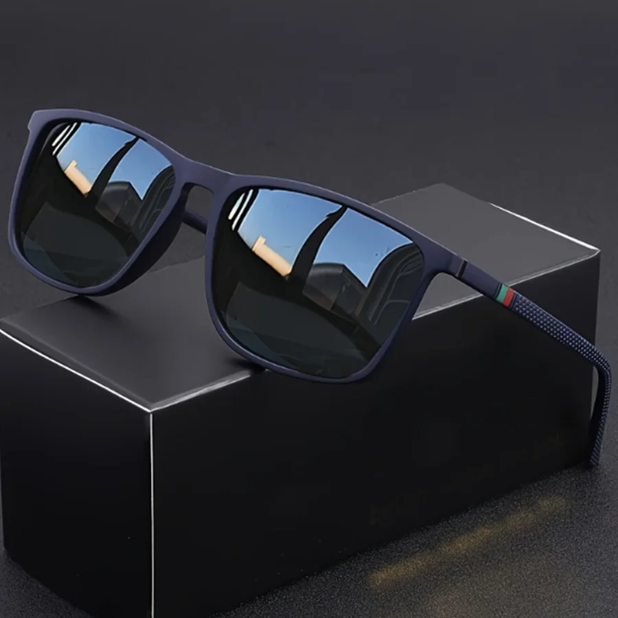 Classic Square Men’s Sunglasses Comfortable Lightweight Black Frame Glasses Ideal for Travel Photography Gifts Classic Square Men's Sunglasses Comfortable Lightweight Black Frame Glasses Ideal for Travel Photography Gifts KDBazar