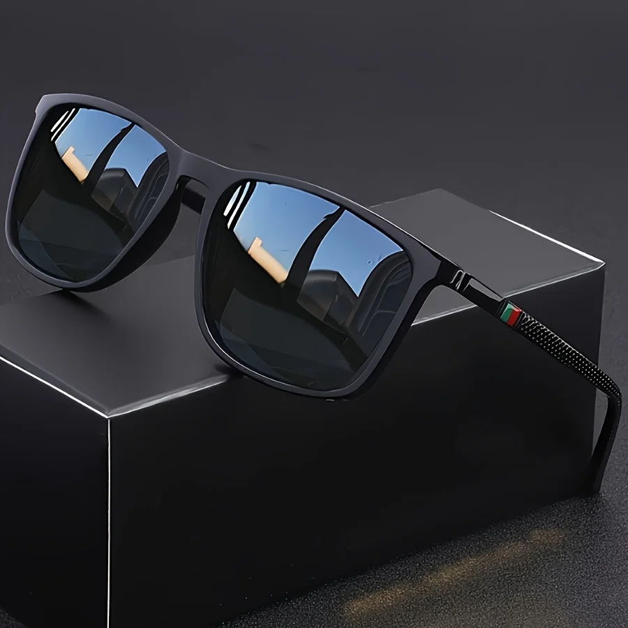 Classic Square Men’s Sunglasses Comfortable Lightweight Black Frame Glasses Ideal for Travel Photography Gifts Classic Square Men's Sunglasses Comfortable Lightweight Black Frame Glasses Ideal for Travel Photography Gifts KDBazar