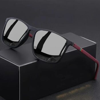 Classic Square Sunglasses Lightweight Black Frame
