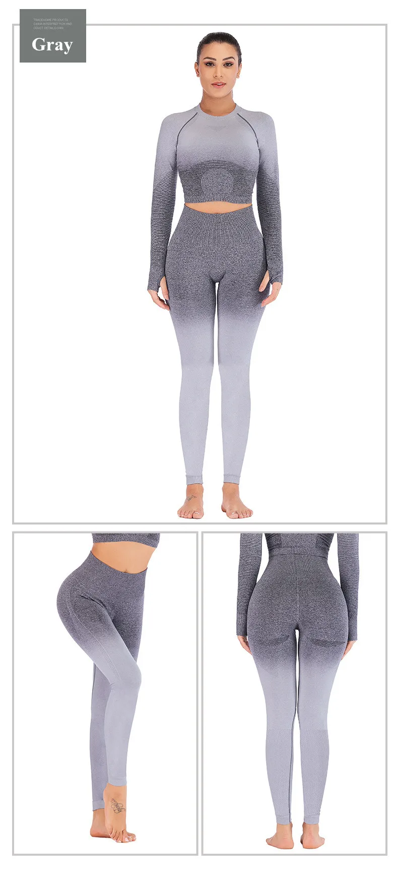 Colorful Leggings Outfit Set For Women Gradient Colorful Leggings Outfit Set For Women Gradient