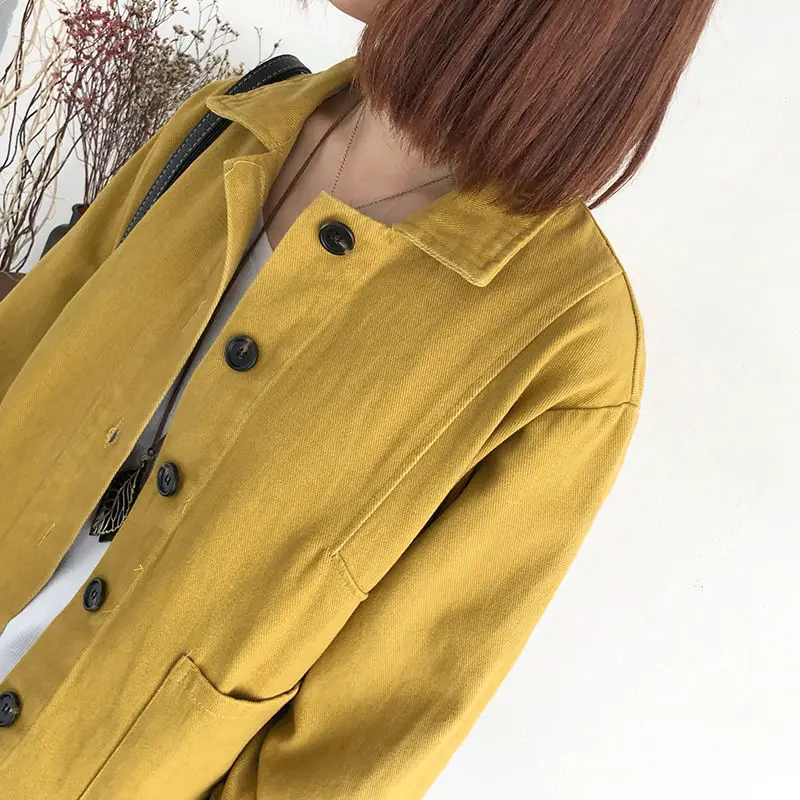 Cotton long-sleeved short jacket 2023 spring and autumn new literary solid color Korean version of loose age reduction cardigan Cotton long-sleeved short jacket 2023 spring and autumn new literary solid color Korean version of loose age reduction cardigan KDBazar