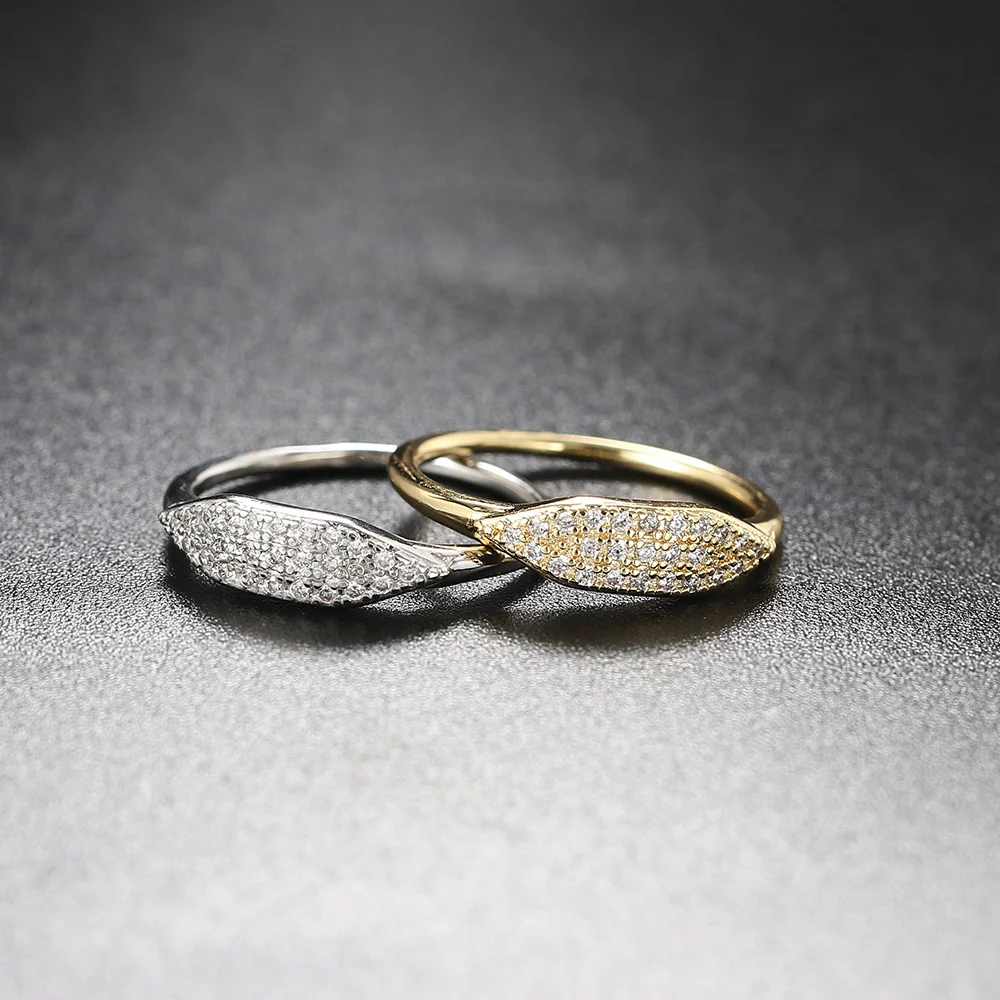 Dainty Minimalist Stacking Ring – Gold Cubic Zirconia Rings Dainty Minimalist Stacking Ring - Gold Cubic Zirconia Rings KDBazar