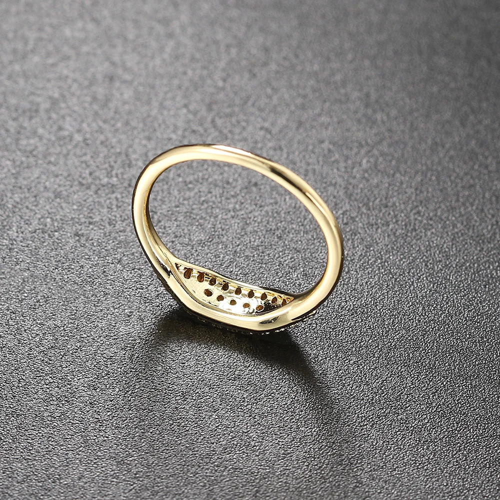 Dainty Minimalist Stacking Ring – Gold Cubic Zirconia Rings Dainty Minimalist Stacking Ring - Gold Cubic Zirconia Rings KDBazar