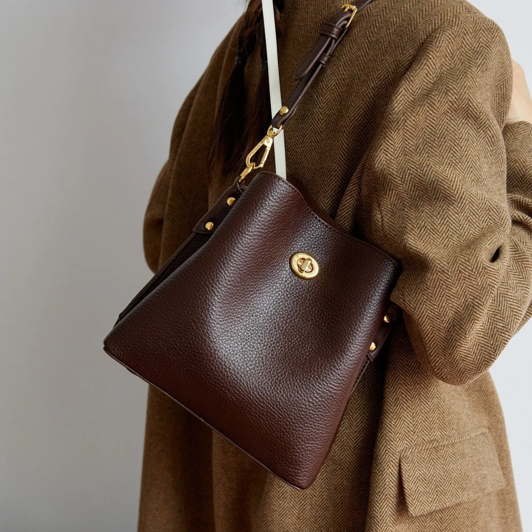 Fashion PU leather Women Handbags Large Capacity Fashion female Bucket Shoulder Bag Elegance ladies messenger bag burgundy totes Fashion PU leather Women Handbags Large Capacity Fashion female Bucket Shoulder Bag Elegance ladies messenger bag burgundy totes KDBazar