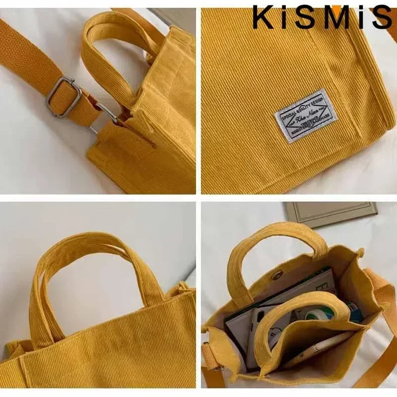Fashionable Corduroy Shoulder Bag for Women Large Capacity Handbag Portable Small Square Crossbody Bag Trendy Style Fashionable Corduroy Shoulder Bag for Women Large Capacity Handbag Portable Small Square Crossbody Bag Trendy Style KDBazar
