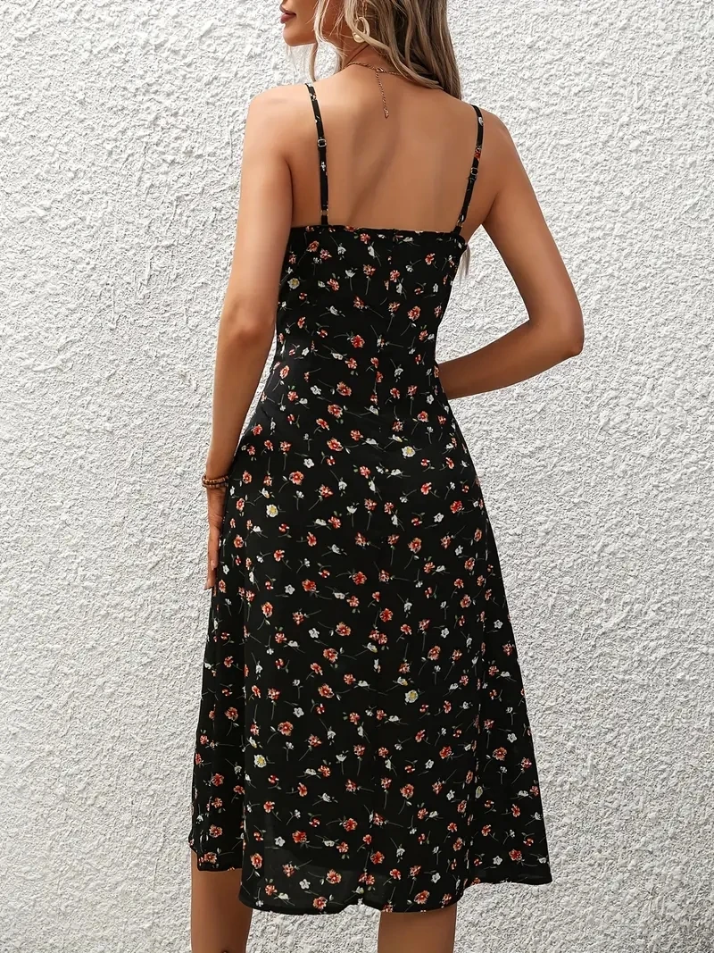 Floral Print Spaghetti Strap Maxi Dress – Square Neck Boho Beach Dress Maxi Dresses Floral Print Spaghetti Strap Maxi Dress – Square Neck Boho Beach Dress Maxi Dresses KDBazar