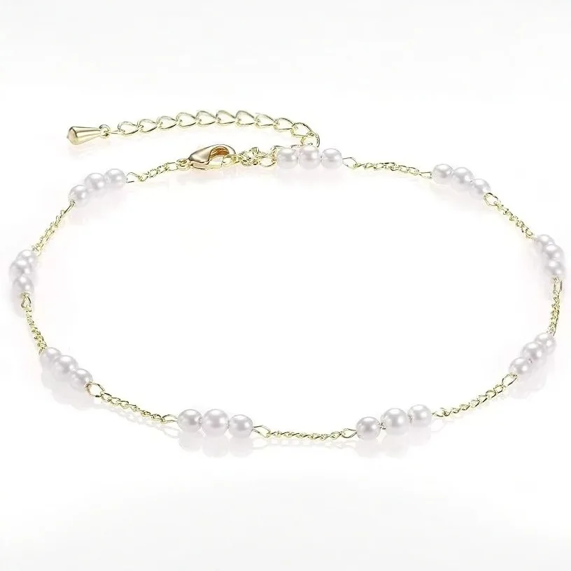 Gold/Silver Ankle Bracelets for Women,14K Gold Plated Tiny Pearl Beads Ayered Anklet Summer Foot Jewelry Gold/Silver Ankle Bracelets for Women,14K Gold Plated Tiny Pearl Beads Ayered Anklet Summer Foot Jewelry KDBazar