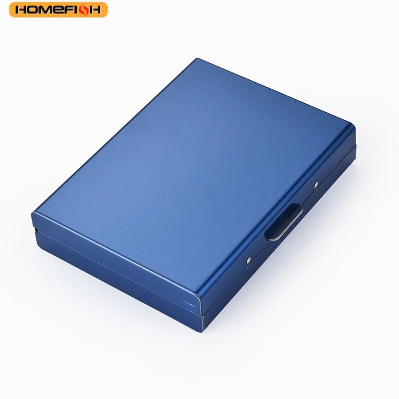 HOMEFISH RFID Blocking Stainless Steel Business Card Holder – Slim Metal ID Card Case with 6 Slots HOMEFISH RFID Blocking Stainless Steel Business Card Holder - Slim Metal ID Card Case with 6 Slots KDBazar