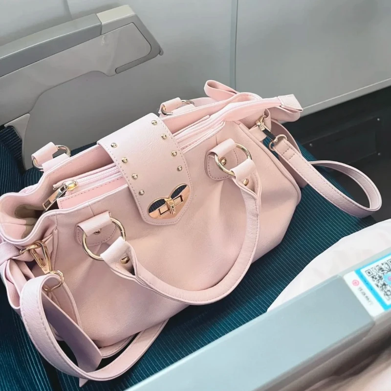 Harajuku Bow Pink Hand Bag Purse Women Japanese Style Soft Casual Crossbody Bag Ladies Sweet Cute Large Capacity Shoulder Bags Harajuku Bow Pink Hand Bag Purse Women Japanese Style Soft Casual Crossbody Bag Ladies Sweet Cute Large Capacity Shoulder Bags KDBazar