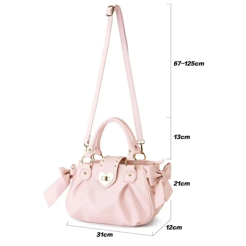 Harajuku Bow Pink Hand Bag Purse Women Japanese Style Soft Casual Crossbody Bag Ladies Sweet Cute Large Capacity Shoulder Bags Harajuku Bow Pink Hand Bag Purse Women Japanese Style Soft Casual Crossbody Bag Ladies Sweet Cute Large Capacity Shoulder Bags KDBazar