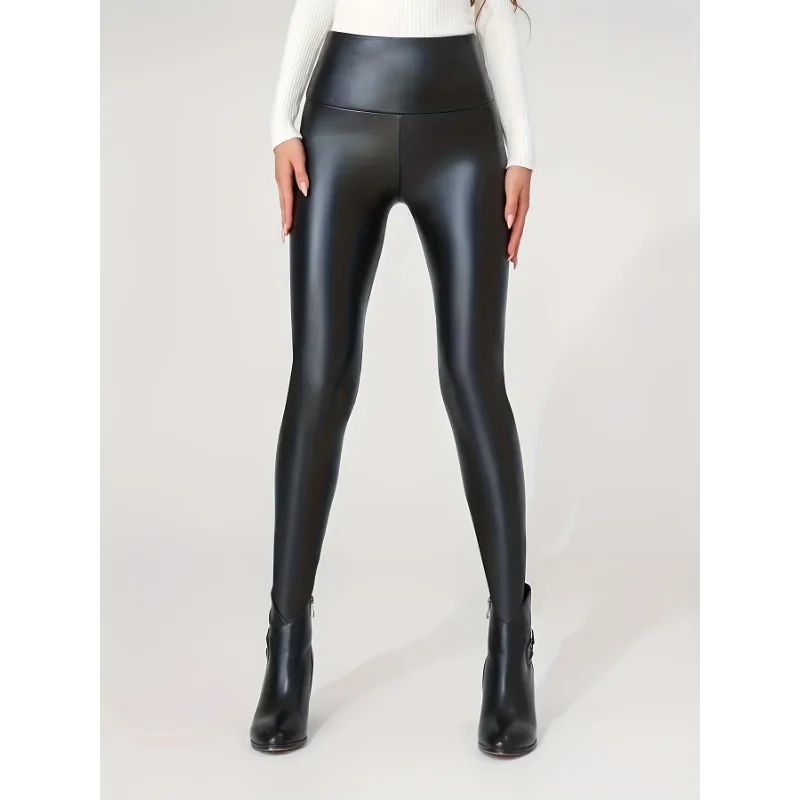 High-Waist Faux Leather Pants Yoga Casual Trousers High Elasticity Four-Season Wearable Long Pants Base Layer Pants High-Waist Faux Leather Pants Yoga Casual Trousers High Elasticity Four-Season Wearable Long Pants Base Layer Pants KDBazar