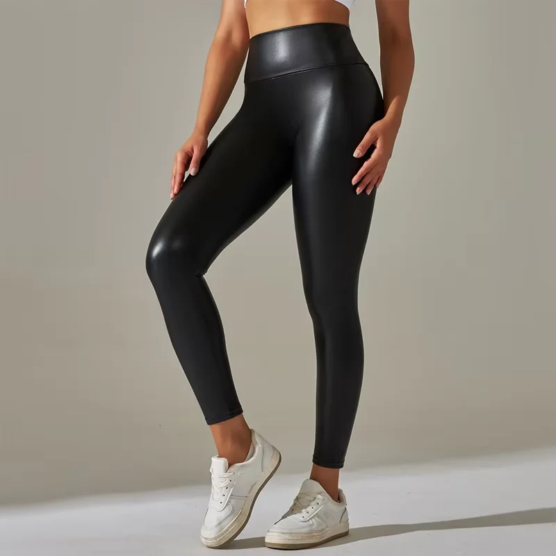 High-Waist Faux Leather Pants Yoga Casual Trousers High Elasticity Four-Season Wearable Long Pants Base Layer Pants Leather Leggings High-Waist Faux Leather Pants Yoga Casual Trousers High Elasticity Four-Season Wearable Long Pants Base Layer Pants Leather Leggings KDBazar
