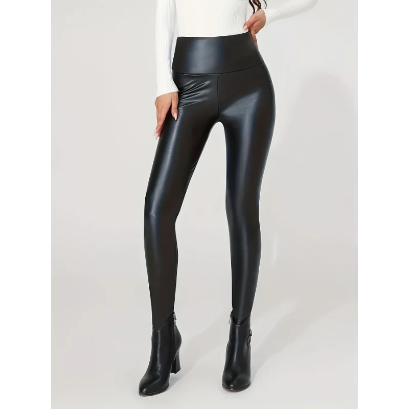 High-Waist Faux Leather Pants Yoga Casual Trousers High Elasticity Four-Season Wearable Long Pants Base Layer Pants Leather Leggings High-Waist Faux Leather Pants Yoga Casual Trousers High Elasticity Four-Season Wearable Long Pants Base Layer Pants Leather Leggings KDBazar