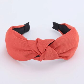 Knotted Twill Headband Minimalist Solid Color Hair Hoop