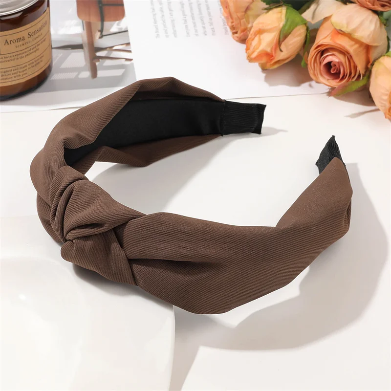 Knotted Twill Headband – Minimalist Solid Color Hair Hoop Caps Headbands Knotted Twill Headband – Minimalist Solid Color Hair Hoop Caps Headbands KDBazar